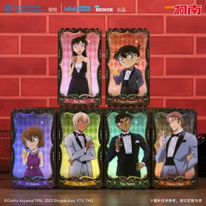Set 6 vé sưu tầm hologram Thám Tử Lừng Danh Conan Ran Haibara Amuro Heiji Subaru series Dạ Tiệc Hoàng Hôn, hàng chính hãng BEMOE